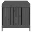 opbevaringskasse til haven 147x68x64 cm massivt fyrretræ grå