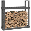 brændestativ 1110x35x108,5 cm massivt fyrretræ grå