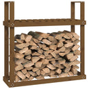 brændestativ 110x35x108,5 cm massivt fyrretræ gyldenbrun