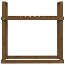 brændestativ 110x35x108,5 cm massivt fyrretræ gyldenbrun