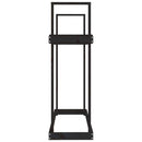 brændestativ 1110x35x108,5 cm massivt fyrretræ sort