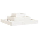 plantekasse 80x80x27 cm massivt fyrretræ hvid