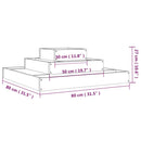 plantekasse 80x80x27 cm massivt fyrretræ hvid