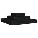 plantekasse 80x80x27 cm massivt fyrretræ sort