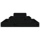 plantekasse 80x80x27 cm massivt fyrretræ sort
