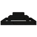 plantekasse 80x80x27 cm massivt fyrretræ sort