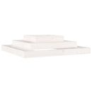 plantekasse 110x110x27 cm massivt fyrretræ hvid