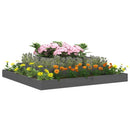 plantekasse 110x110x27 cm massivt fyrretræ grå