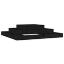 plantekasse 110x110x27 cm massivt fyrretræ sort