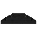plantekasse 110x110x27 cm massivt fyrretræ sort
