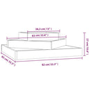 plantekasse 83x83x27 cm massivt fyrretræ
