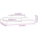 plantekasse 112x112x27 cm massivt fyrretræ