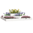 plantekasse 112x112x27 cm massivt fyrretræ hvid