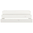 plantekasse 80x80x27 cm massivt fyrretræ hvid