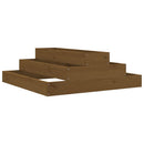 plantekasse 80x80x27 cm massivt fyrretræ gyldenbrun
