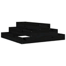 plantekasse 80x80x27 cm massivt fyrretræ sort