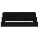 plantekasse 80x80x27 cm massivt fyrretræ sort
