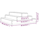 plantekasse 80x80x27 cm massivt fyrretræ sort