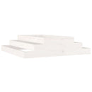 plantekasse 110x110x27 cm massivt fyrretræ hvid