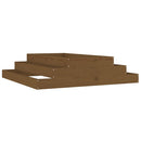 plantekasse 110x110x27 cm massivt fyrretræ gyldenbrun