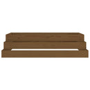 plantekasse 110x110x27 cm massivt fyrretræ gyldenbrun