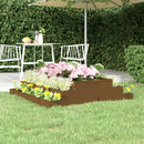 plantekasse 110x110x27 cm massivt fyrretræ gyldenbrun