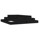 plantekasse 110x110x27 cm massivt fyrretræ sort
