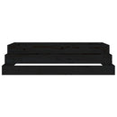 plantekasse 110x110x27 cm massivt fyrretræ sort