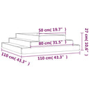 plantekasse 110x110x27 cm massivt fyrretræ sort