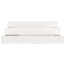 plantekasse 78x78x27 cm massivt fyrretræ hvid