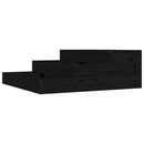 plantekasse 78x78x27 cm massivt fyrretræ sort