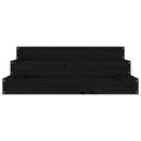 plantekasse 78x78x27 cm massivt fyrretræ sort