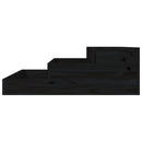 plantekasse 78x78x27 cm massivt fyrretræ sort