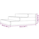 plantekasse 78x78x27 cm massivt fyrretræ sort