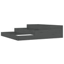 plantekasse 107x107x27 cm massivt fyrretræ grå