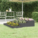 plantekasse 107x107x27 cm massivt fyrretræ grå
