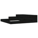 plantekasse 107x107x27 cm massivt fyrretræ sort