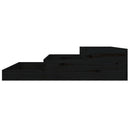 plantekasse 107x107x27 cm massivt fyrretræ sort