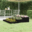 plantekasse 107x107x27 cm massivt fyrretræ sort