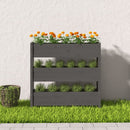 plantekasse 112x25x104,5 cm massivt fyrretræ grå
