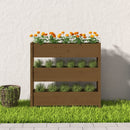 plantekasse 112x25x104,5 cm massivt fyrretræ gyldenbrun