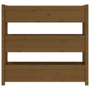 plantekasse 112x25x104,5 cm massivt fyrretræ gyldenbrun