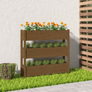 plantekasse 112x25x104,5 cm massivt fyrretræ gyldenbrun
