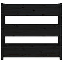 plantekasse 112x25x104,5 cm massivt fyrretræ sort