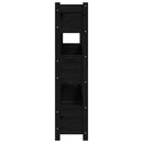 plantekasse 112x25x104,5 cm massivt fyrretræ sort