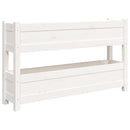 plantekasse 112x25x66 cm massivt fyrretræ hvid