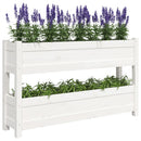 plantekasse 112x25x66 cm massivt fyrretræ hvid