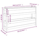 plantekasse 112x25x66 cm massivt fyrretræ hvid