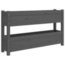 plantekasse 112x25x66 cm massivt fyrretræ grå