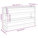 plantekasse 112x25x66 cm massivt fyrretræ grå
